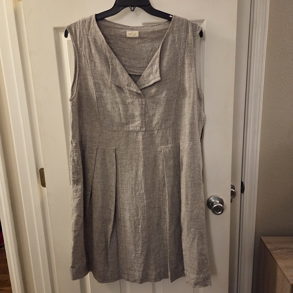 Poetry US sz 16 linen shift‎ dress NWT knee length pockets everyday casual UK 20